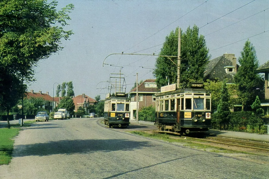 Postkarte: Haarlem Triebwagen A 325 am Toorenveltstraat, Oegstgeest (1960)