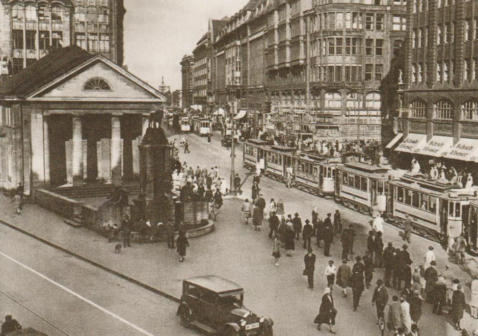 Postkarte: Hamburg auf Mönckebergstraße (1923)