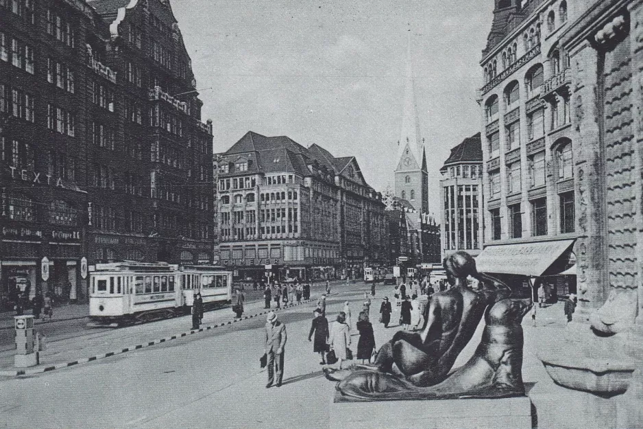 Postkarte: Hamburg auf Mönckebergstraße (1955)