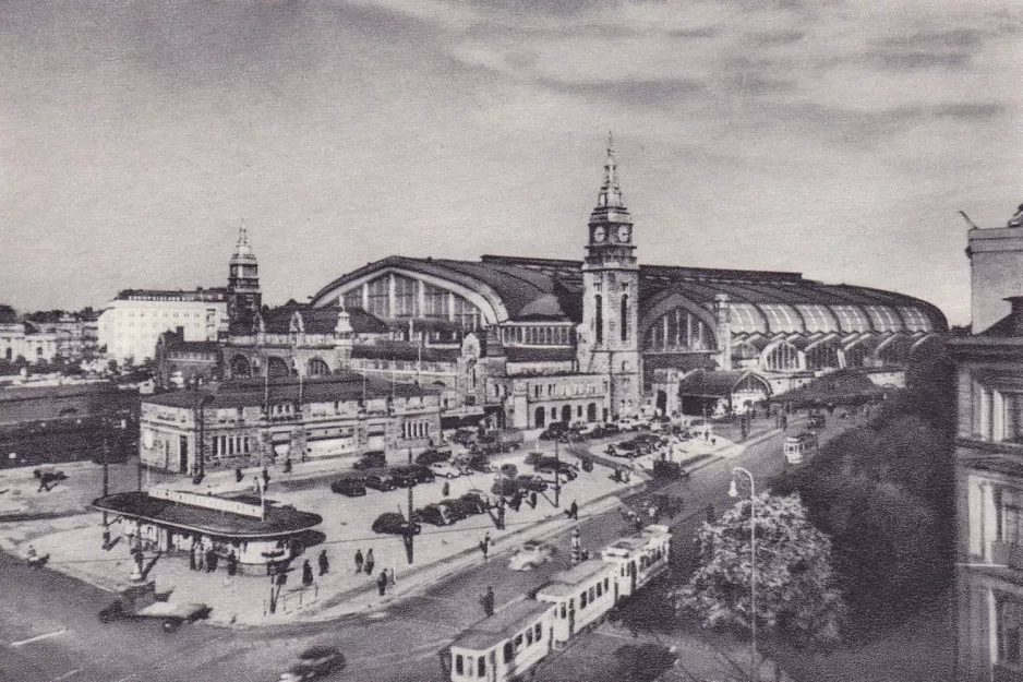 Postkarte: Hamburg Hauptbahnhof (1955)