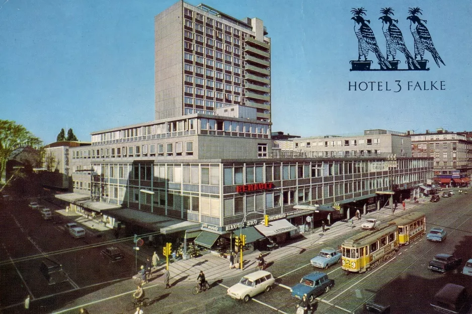 Postkarte: Hotel "Tre Falke" - Copenhagen, Denmark (1959-1966)