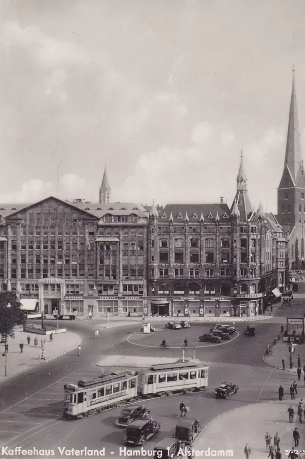 Postkarte: Kaffeehaus Vaterland - Hamburg 1, Alsterdamm (1931)