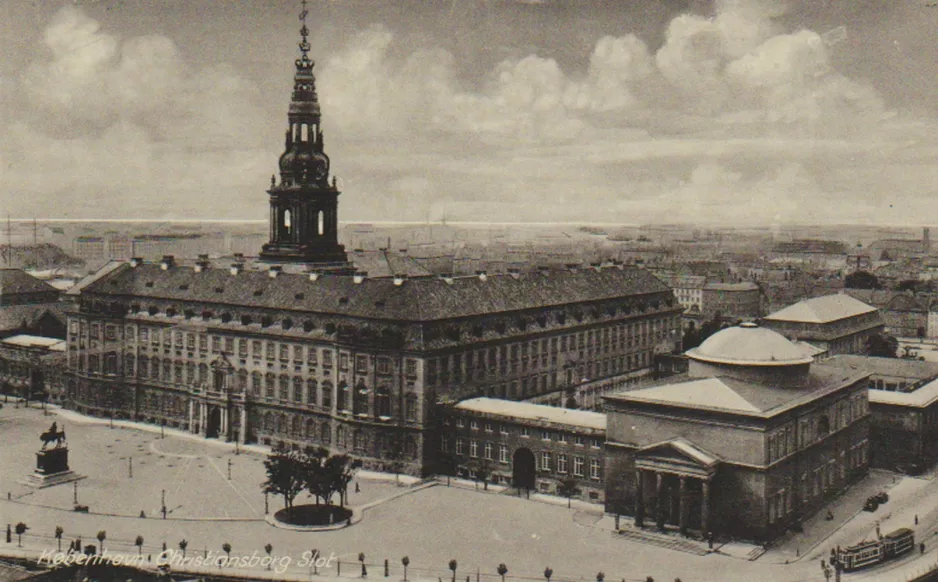 Postkarte: Kopenhagen auf Christiansborg Slotsplads (1921)