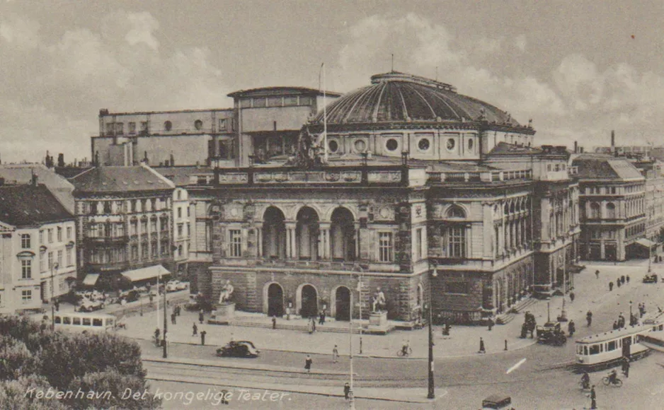 Postkarte: Kopenhagen vor Königliches Theater (1947)
