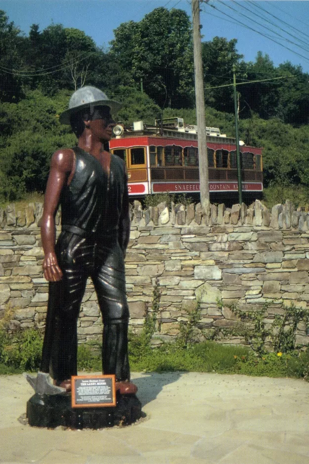 Postkarte: Laxey, Isle of Man Snaefell Mountain Railway mit Triebwagen 2nah Laxey Miner (1993)