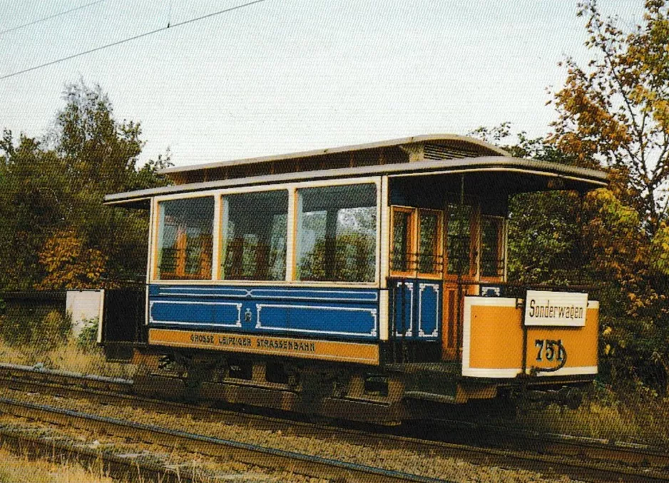 Postkarte: Leipzig Beiwagen 751 (1990)