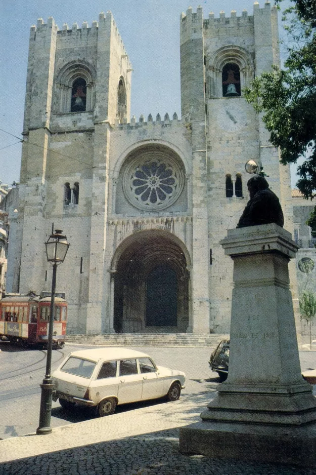 Postkarte: Lissabon Straßenbahnlinie 28E nah Sé (1980)