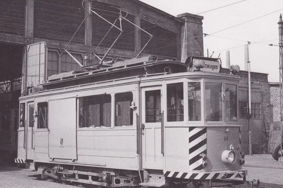 Postkarte: Mainz Arbeitswagen 68 am Kreyßigstraße (1966)