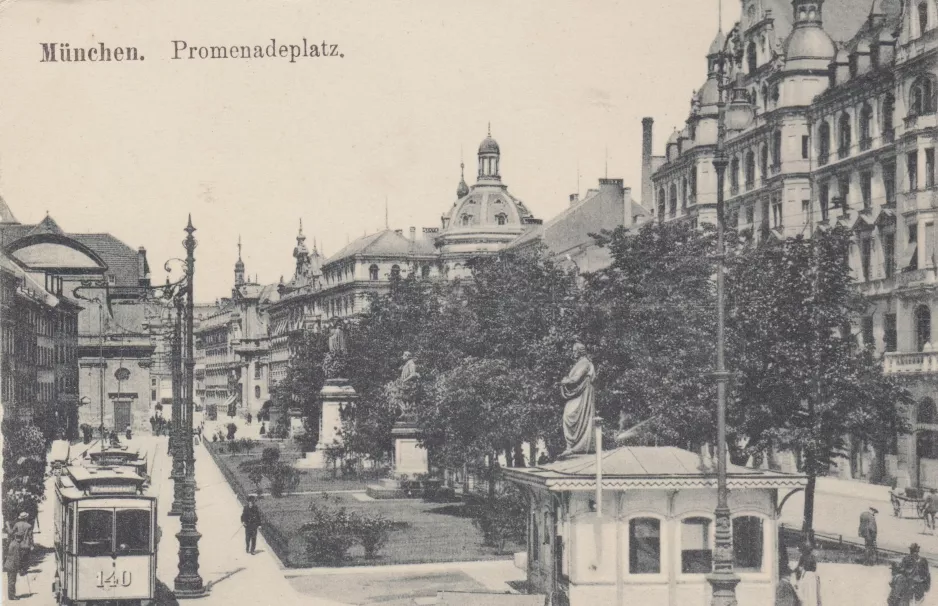 Postkarte: München. Promenadeplatz. (1912)