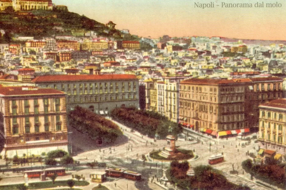 Postkarte: Neapel am Garibaldi - Umberto I (1920)