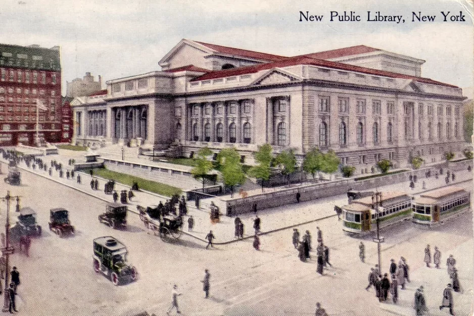 Postkarte: New Puplic Library, New York
 (1910)