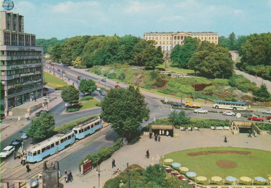 Postkarte: Oslo draußen Slottet (1950)