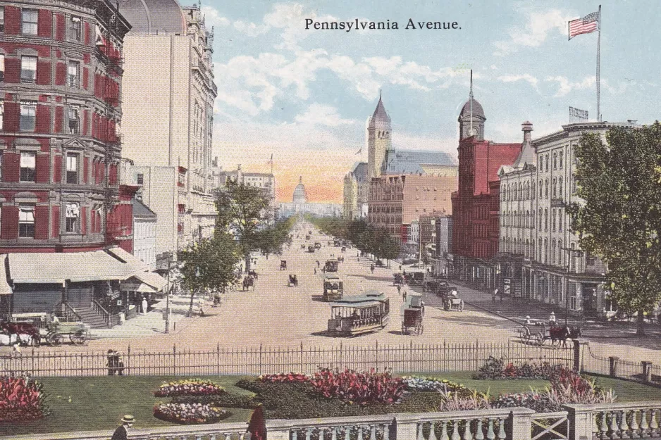 Postkarte: Pennsylvania Avenue. (1889)