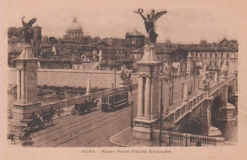 Postkarte: ROMA - Nuovo Ponte Vittorio Emanuel (1905)