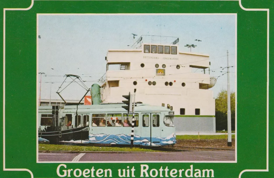 Postkarte: Rotterdam Gelenkwagen 1368 auf Weena (1981)
