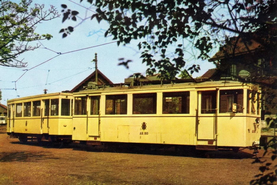 Postkarte: Schepdaal Triebwagen AR.193 am Straßenbahndepot (1971)