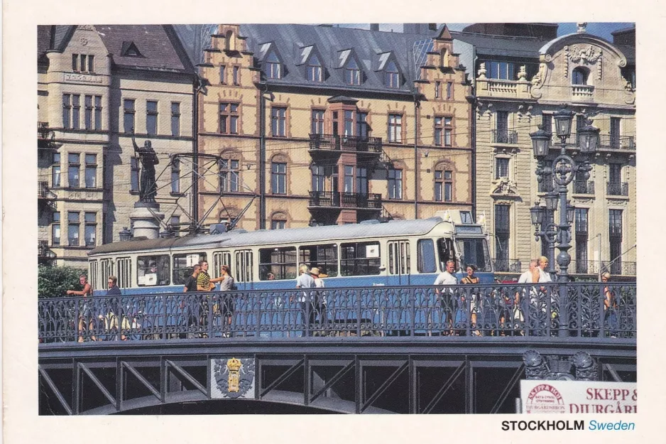 Postkarte: Stockholm Djurgårdslinjen 7N auf Djurgårdsbron (1992)