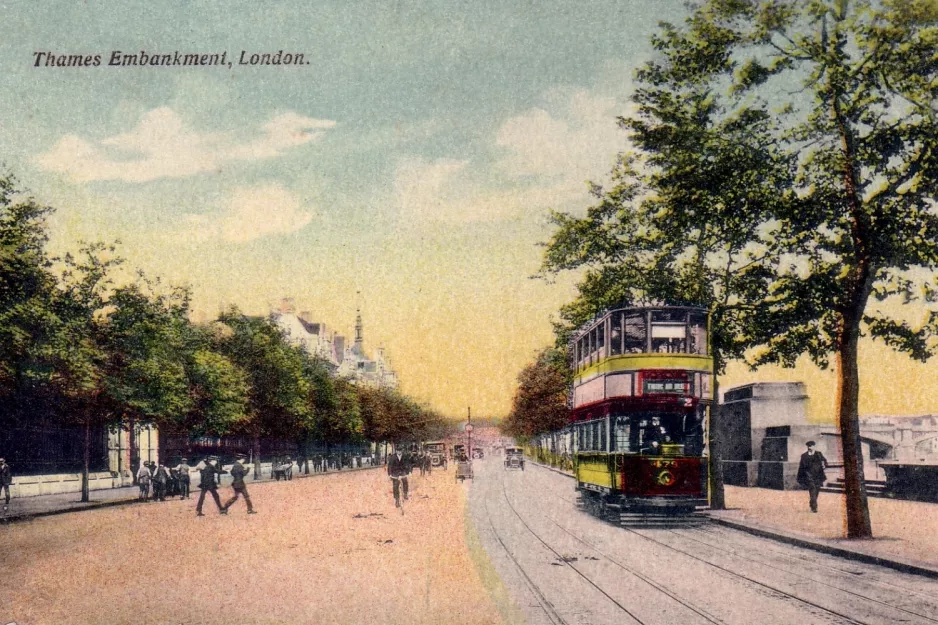 Postkarte: Thames Embankment, London (1933)