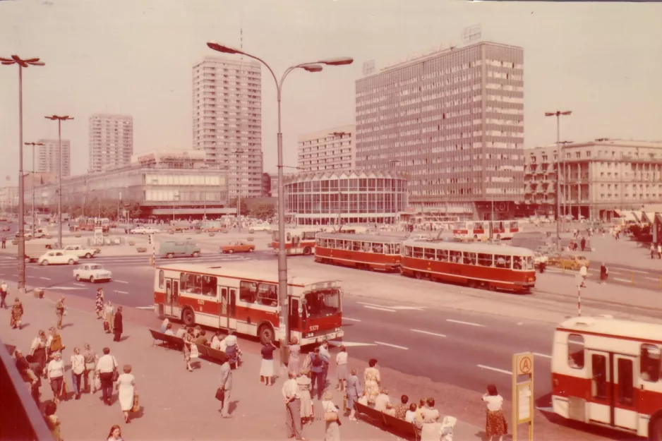 Postkarte: Warschau auf Rondo Romana Dmowskiego (1983)