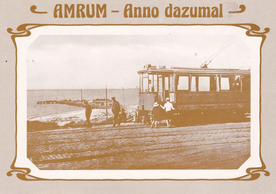 Postkarte: Wittdün, Amrum Inselbahn nah Nordseebad Wittdün (1920)