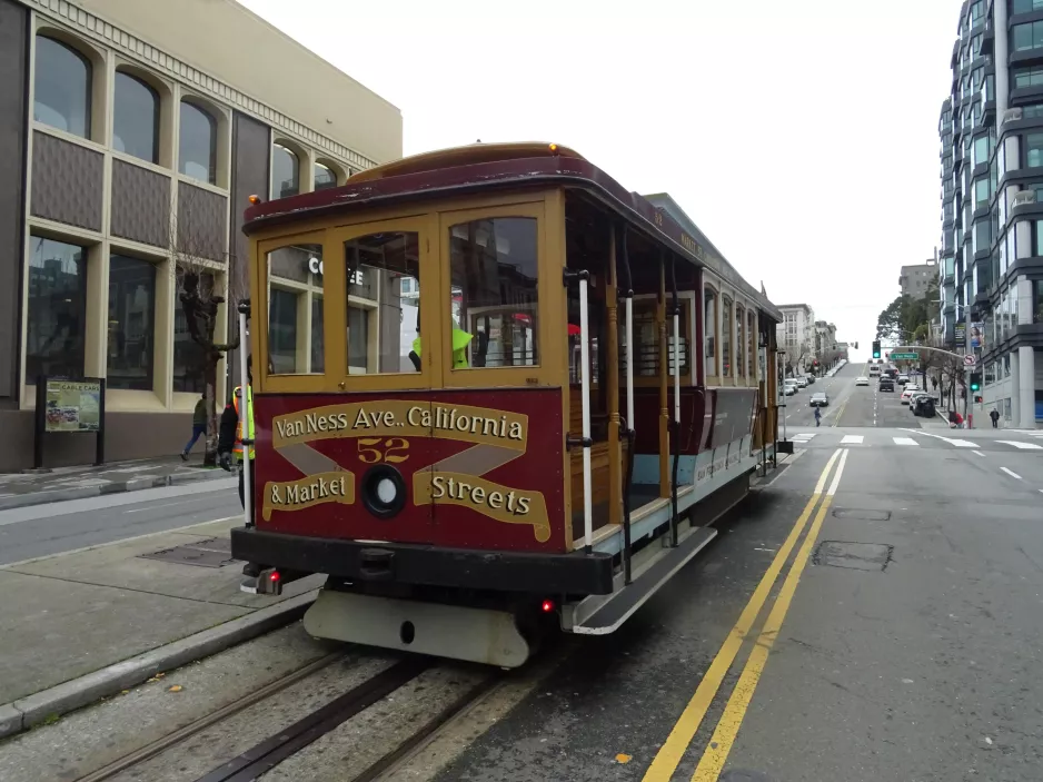 San Francisco Kabelstraßenbahn California mit Kabelstraßenbahn 52  California & Van Ness (2023)