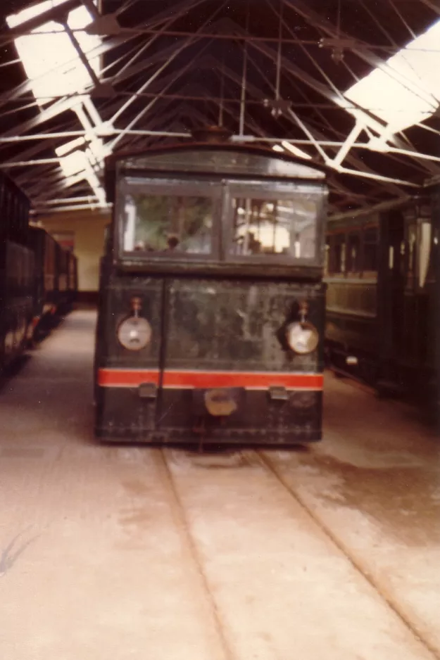 Schepdaal Dampftriebwagen 979 im Straßenbahndepot (1981)