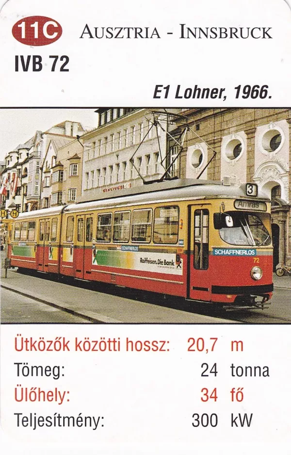 Spielkarte: 11C Ausztria - Innsbruck
(2014)