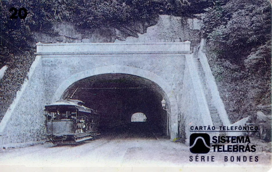 Telefonkarte: Rio de Janeiro Santa Teresa Tramway , die Vorderseite Túnel do Lema 1906 (1996)