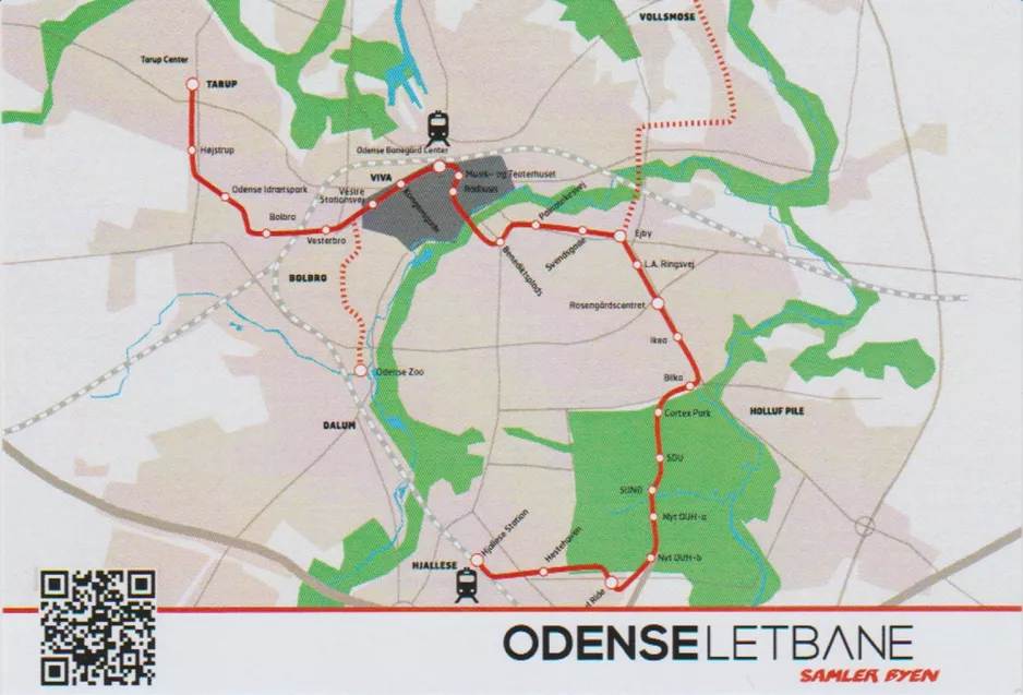 Zeichnung: Odense Letbane Samler Byen (2017)