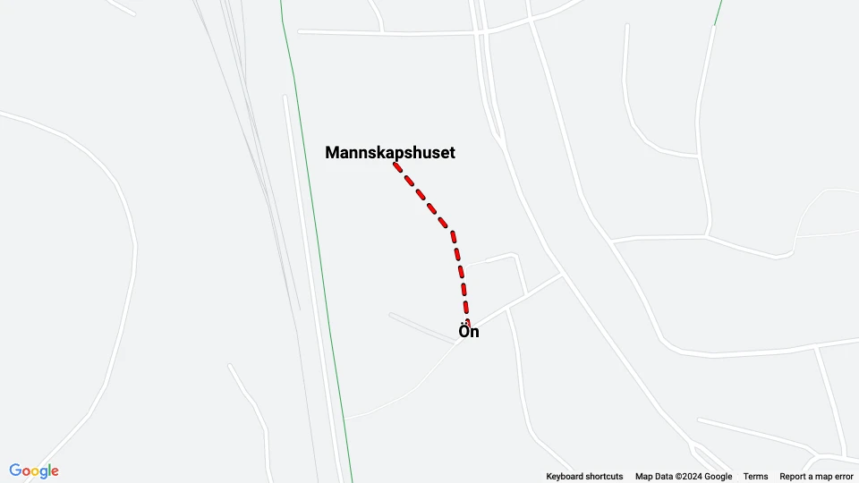 Kiruna Museispårvägen: Ön - Mannskapshuset Linienkarte