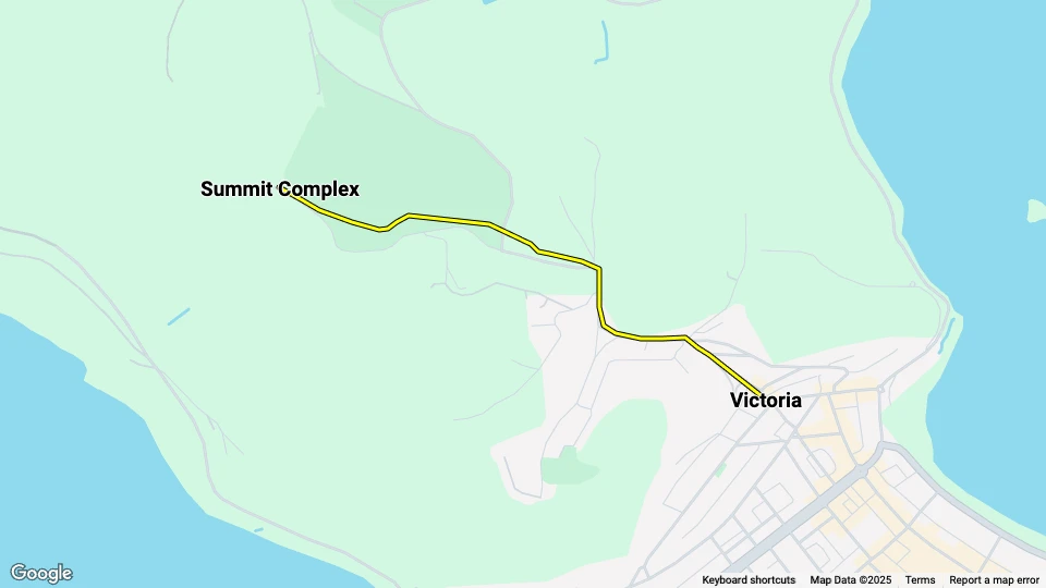 Llandudno Great Orme Tramway: Victoria - Summit Complex Linienkarte