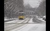 Alte Strassenbahn / Oldtimer tram GT4 SSB Stuttgart / Winter