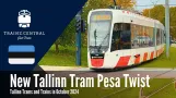 Pesa Twist. Straßenbahnen und Züge in Tallinn, Oktober 2024, Estland