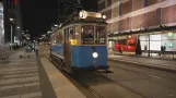 Schweden, Stockholm, Nachtfahrt der historischen Straßenbahn 7e von T-Centralen nach Gröna Lund