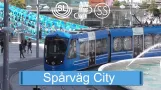 Tram City, die Straßenbahnlinie in Stockholm