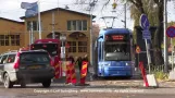 Tramway City / City Tram an der temporären Haltestelle Alkärrshallen, Stockholm