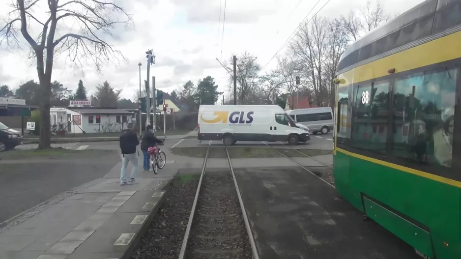 2019 01 Straßenbahnkamera: Straßenbahn Berlin 88, Friedrichshagen-Alt-Rüdersdorf