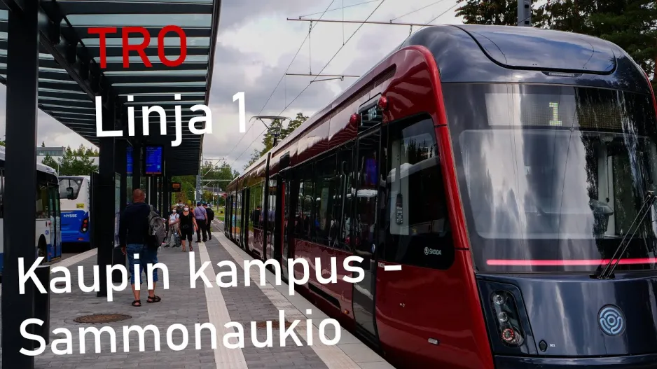 4K CABRIDE Straßenbahn Tampere – Linie 1 Campus Kaupi – Sammonaukio