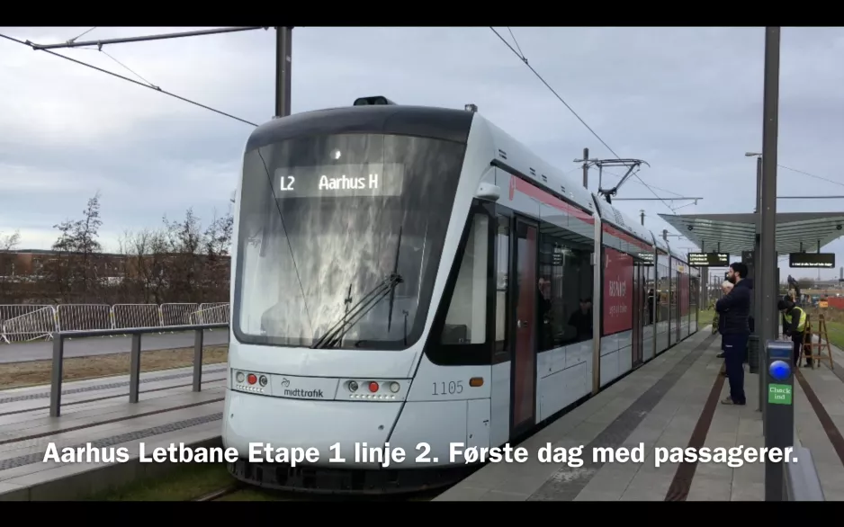 Aarhus Light Rail erster Betriebstag (2017)