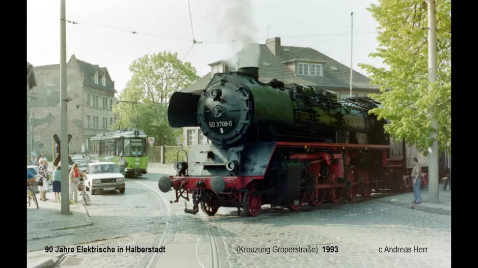 Die Straßenbahn von Halberstadt mit Gotha Wagen und ex Stuttgartern (1993)