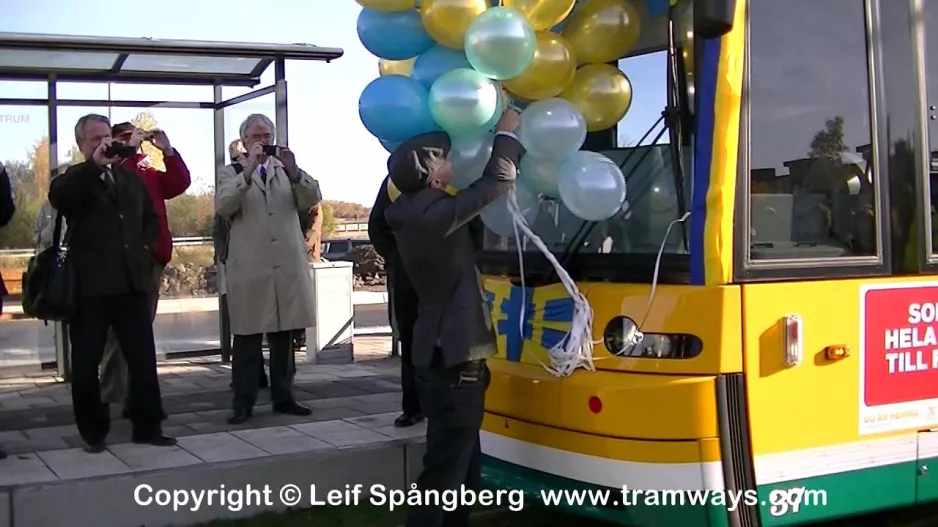 Einweihung der Verlängerung der Stadtbahnlinie 2 in Norrköping (2011)