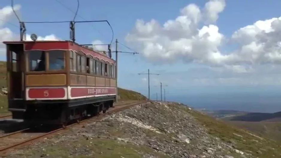 Isle of Man Snaefell elektrische Eisenbahn 2036ft (2014)