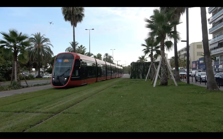 Lignes d'Azur Alstom Citadis 405 / X05 | Straßenbahn Nizza | Straßenbahnlinie 2 | 19. September 2019