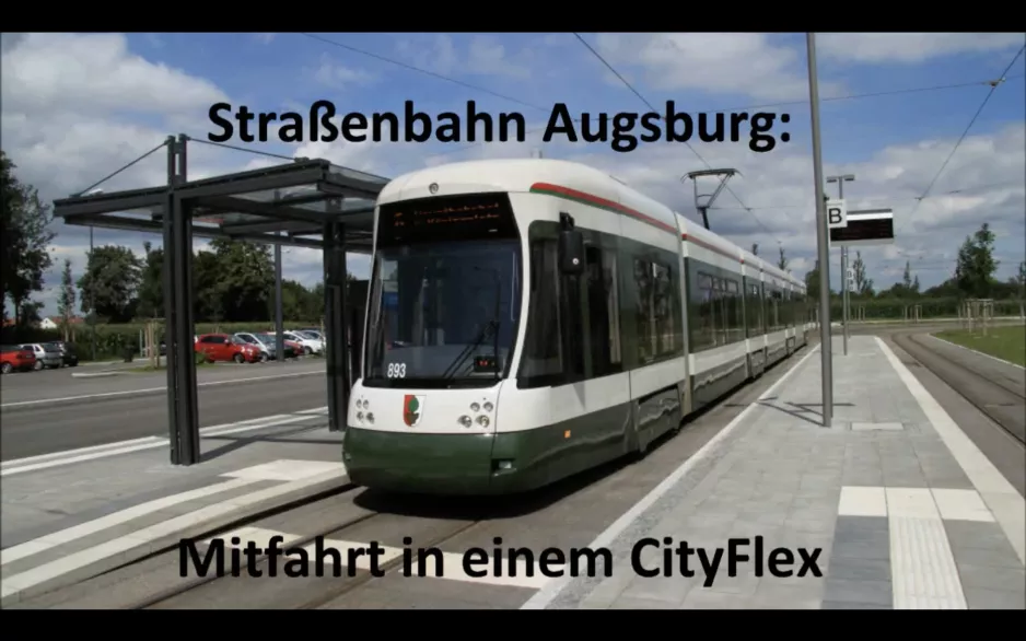 Straßenbahn Augsburg: Mitfahrt auf der Linie 6 (Neubaustrecke) im CityFlex