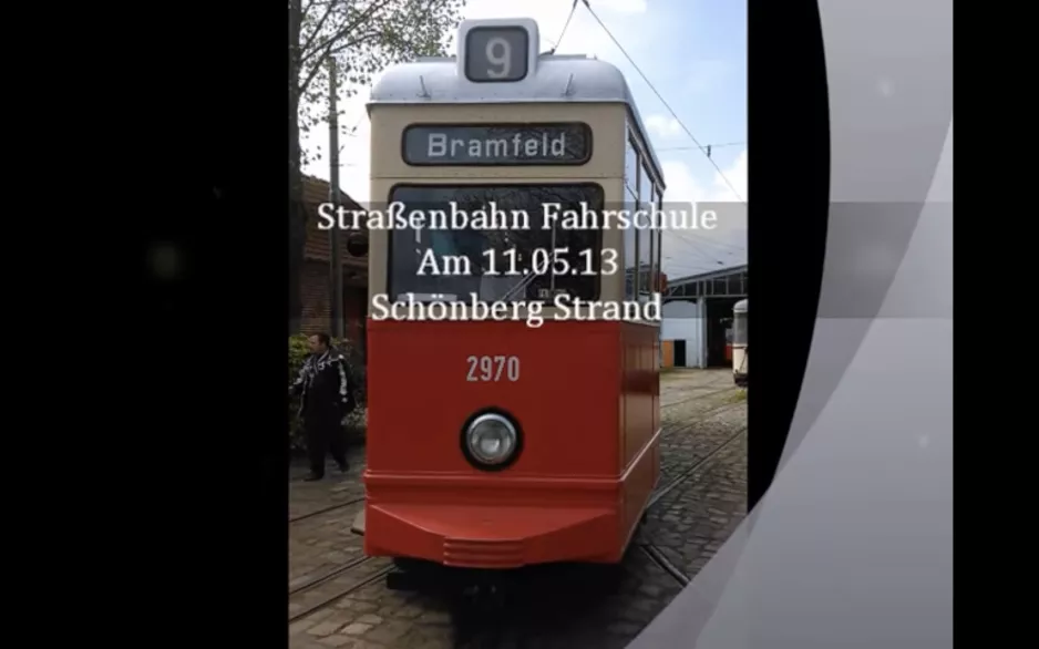 Straßenbahn Fahrschule der VVM am Schönberger Strand