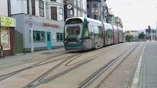 Straßenbahnen im Royal Centre Nottingham (2021)