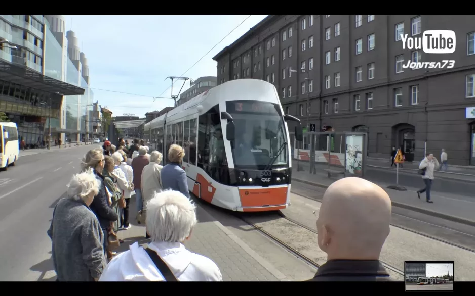 Tallinn CAF Urbos AXL Straßenbahn 2015