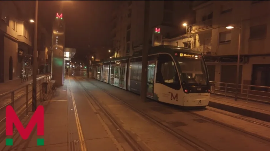 TRAINSPOTTING Granada Metro: Maracena nach Albolote bei Nacht